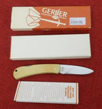 Gerber Knife 6006 Classic LST Yellow Micarta 1980's NIB MK-86