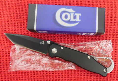 Colt Knife CT-358 CT358 Linerlock Tanto Blade Black Aluminum Handle NOS Discontinued