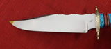 David Yellowhorse Knife DY1000-E RARE Limited Edition Bowie #146/200 Eagle Feather Torquoise Iron Wood