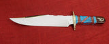 David Yellowhorse Knife DY1000-E RARE Limited Edition Bowie #146/200 Eagle Feather Torquoise Iron Wood
