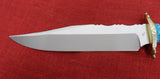 David Yellowhorse Knife DY1000-E RARE Limited Edition Bowie #146/200 Eagle Feather Torquoise Iron Wood