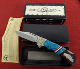 David Yellowhorse Knife DY-1007 Rigid RG73 Apache American Trucker USA 5" Lockback #119