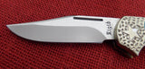 David Yellowhorse Knife DY-1007 Rigid RG73 Apache American Trucker USA 5" Lockback #119