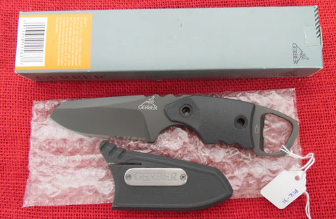 Gerber 30-000176 Epic Fixed Blade Knife Serrated Stainless Blade Zytel Bottle Opener Lot#MK-31
