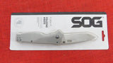 SOG Knife 14-18-01-57 Flash FL Stonewashed Drop Point Metal Handle NEW