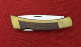 Gerber Knife 6301 Folding Sportsman IID Drop Point Brass/Wood MK-88