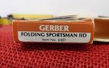 Gerber Knife 6301 Folding Sportsman IID Drop Point Brass/Wood MK-88
