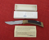 Gerber Knife 6201 Folding Sportsman II Brass/Wood Inserts 1973 MK-85