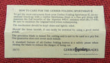 Gerber Knife 6201 Folding Sportsman II Brass/Wood Inserts 1973 MK-85