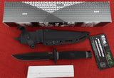 SPG Knife S21T Gov-Tac Tactical Fixed Black TiNi Blade Knife Rubber Handle