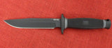 SPG Knife S21T Gov-Tac Tactical Fixed Black TiNi Blade Knife Rubber Handle