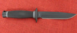 SPG Knife S21T Gov-Tac Tactical Fixed Black TiNi Blade Knife Rubber Handle