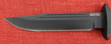 SPG Knife S21T Gov-Tac Tactical Fixed Black TiNi Blade Knife Rubber Handle