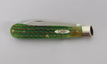 Case 22853 Wharncliffe Barehead Trapper Knife Burnt Bright Green Lizard Skin 2024