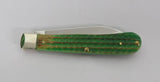 Case 22853 Wharncliffe Barehead Trapper Knife Burnt Bright Green Lizard Skin 2024