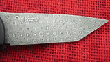Boker 01HK02DAM HK Tanto Folding Knife Stainless Damast Damascus Wood Handle Germany Made RARE