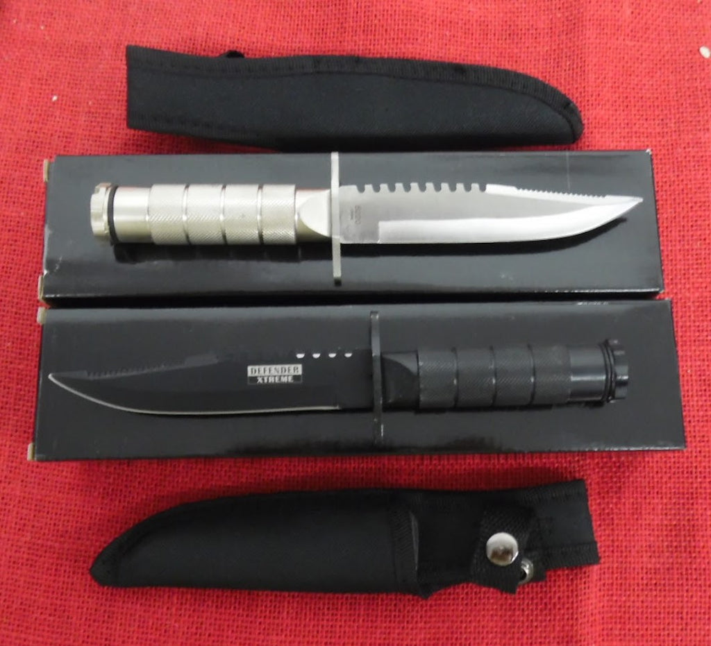 $13 Knife HK256 Tactical Survival Fixed Blade Compass Survival Kit Hol ...