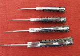 Buck 0500-Set 500 501 503 505 Duke Prince Squire Knight Jigged Buffalo Horn Samples BU-657