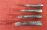 Buck 0500-Set 500 501 503 505 Duke Prince Squire Knight Jigged Buffalo Horn Samples BU-657
