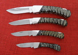 Buck 0500-Set 500 501 503 505 Duke Prince Squire Knight Jigged Buffalo Horn Samples BU-657