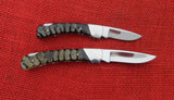 Buck 0500-Set 500 501 503 505 Duke Prince Squire Knight Jigged Buffalo Horn Samples BU-657