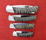 Buck 0500-Set 500 501 503 505 Duke Prince Squire Knight Jigged Buffalo Horn Samples BU-657