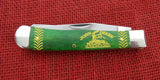 Case Trapper Knife John Deere USA 2008 6254 SS Green Bone Moline, Illinois