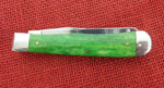 Case Trapper Knife John Deere USA 2008 6254 SS Green Bone Moline, Illinois