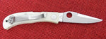 Spyderco AGSP-2W Baby Jess Horn White Micarta AG Russell 1997 NOS C34P AUS-8 Japan