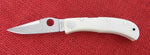 Spyderco AGSP-2W Baby Jess Horn White Micarta AG Russell 1997 NOS C34P AUS-8 Japan