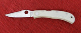 Spyderco AGSP-2W Baby Jess Horn White Micarta AG Russell 1997 NOS C34P AUS-8 Japan