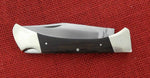 Ka-Bar Knife Cleveland OH 1607 Folding Hunter Wood Handle Lockback Japan Stainless