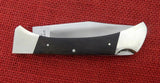 Ka-Bar Knife Cleveland OH 1607 Folding Hunter Wood Handle Lockback Japan Stainless