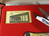 Case 1984 National Knife Museum Trapper Burnt Natural Bone USA 6254 SS