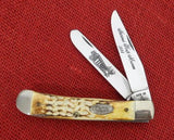Case 1984 National Knife Museum Trapper Burnt Natural Bone USA 6254 SS