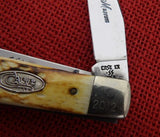 Case 1984 National Knife Museum Trapper Burnt Natural Bone USA 6254 SS