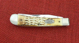 Case 1984 National Knife Museum Trapper Burnt Natural Bone USA 6254 SS