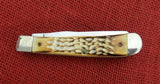 Case 1984 National Knife Museum Trapper Burnt Natural Bone USA 6254 SS