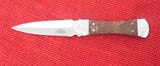 Buck 205 Koji Hara Dagger "Stone-Step" Handle w/ Burlwood Inserts ATS-34 Fixed Blade Knife USA Lot#SB-koji