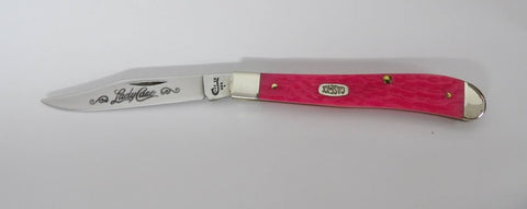 Case Knife Bubba Gum Lady Case Slim Trapper Utility USA 1999 Pink Jig Bone UNUSED