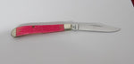 Case Knife Bubba Gum Lady Case Slim Trapper Utility USA 1999 Pink Jig Bone UNUSED