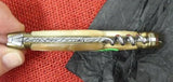 Laguiole Extra Knife G David Blond Horn Corkscrew Awl Brass Bolsters