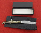 Laguiole Extra Knife G David Blond Horn Corkscrew Awl Brass Bolsters