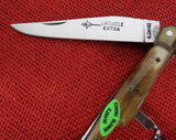 Laguiole Extra Knife G David Blond Horn Corkscrew Awl Brass Bolsters