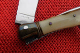 Laguiole Extra Knife G David Blond Horn Corkscrew Awl Brass Bolsters
