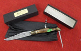 Laguiole Extra Knife G David Blond Horn Corkscrew Awl Brass Bolsters