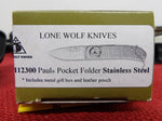 Lone Wolf Paul Knife LM12300 Paul Pocket Folder All Stainless Steel New Old Stock