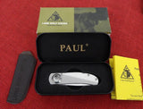 Lone Wolf Paul Knife LM12300 Paul Pocket Folder All Stainless Steel New Old Stock