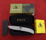 Lone Wolf Paul Knife LM12300 Paul Pocket Folder All Stainless Steel New Old Stock