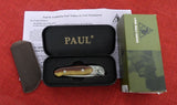 Lone Wolf Paul Knife LM23410 Executive Folder Marble Cocobolo Wood New Old Stock